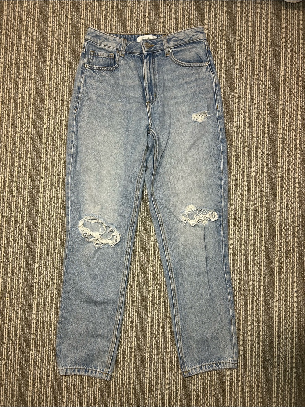 Dynamite Light Blue Distressed Boyfriend Jeans